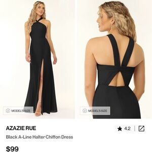 Black Azazie Rue Bridesmaid Dress